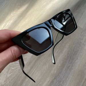 Celine Edge Cl 41468 807 Black Cat Eye Sunglasses Rare.